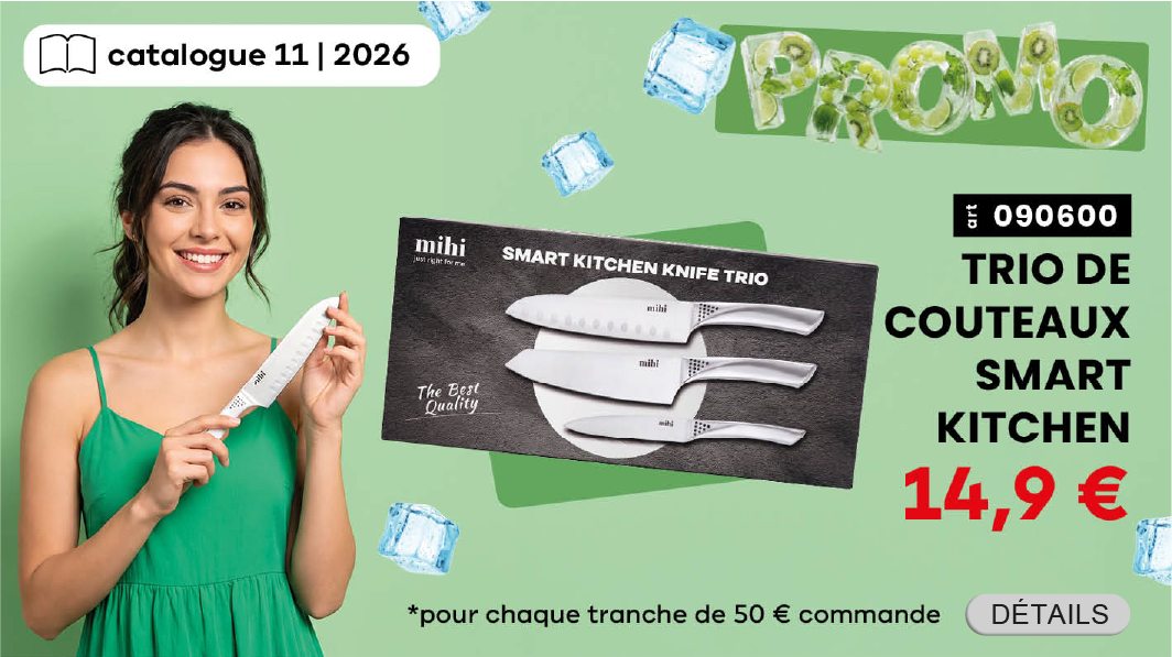 Recevez le set de trois couteaux Smart Kitchen Knife Trio pour seulement 14,9 € pour chaque tranche de 50 € d'achat